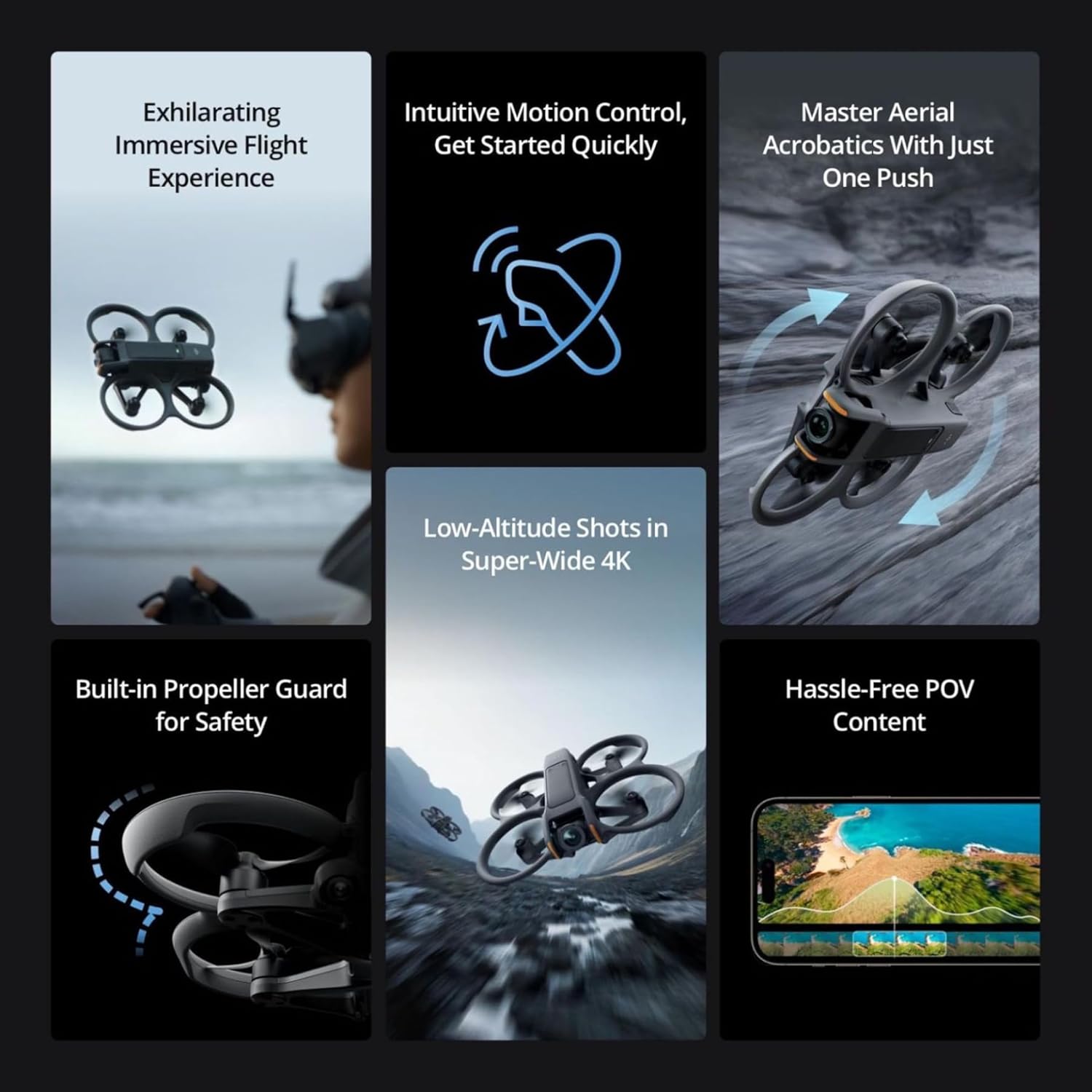 Buy DJI,DJI Avata 2 Fly More Combo (3 Batteries), FPV Drone with Camera 4K, Immersive Experience, One-Push Acrobatics, Built-in Propeller Guard, 155° FOV, Camera Drone with Goggles 3 and RC Motion 3 - Gadcet UK | UK | London | Scotland | Wales| Near Me | Cheap | Pay In 3 | Drone Video Cameras
